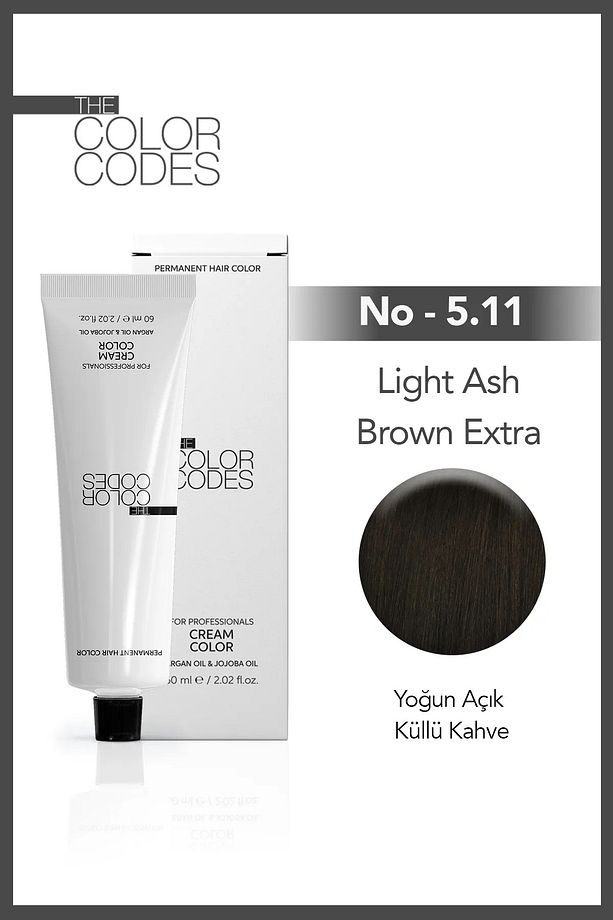 KALICI KREM SAÇ BOYASI 5.11 YOĞUN AÇIK KÜLLÜ KAHVE 60 ML - 1