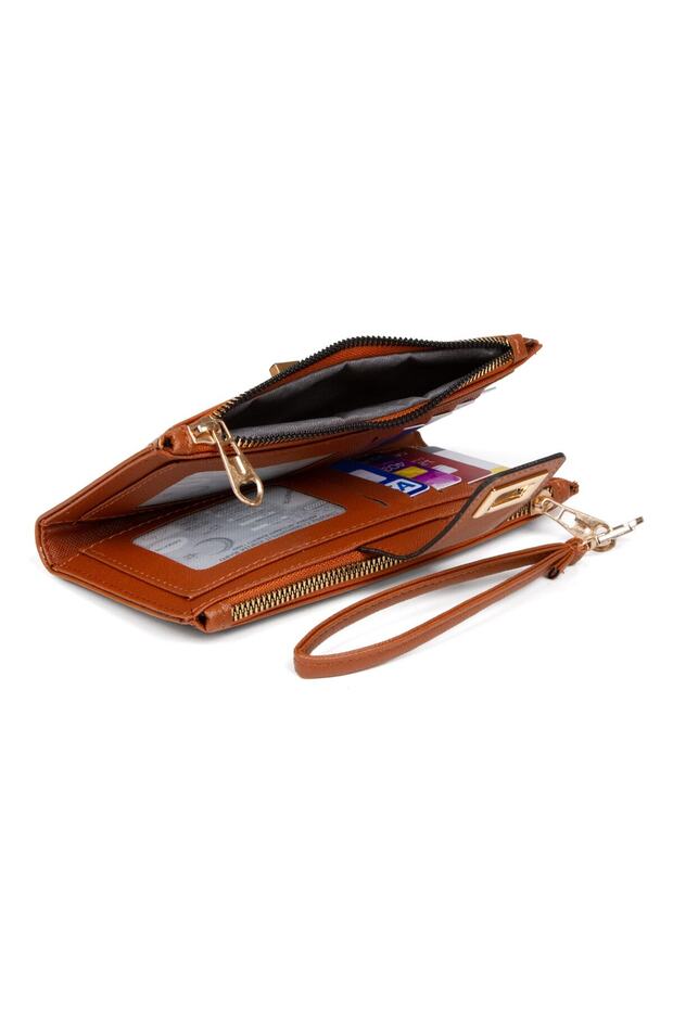 Női Venesia telefonpapír érmetartó kártyatartó pénztárca zárható csuklópánttal, portfóliós pénztárca - 8