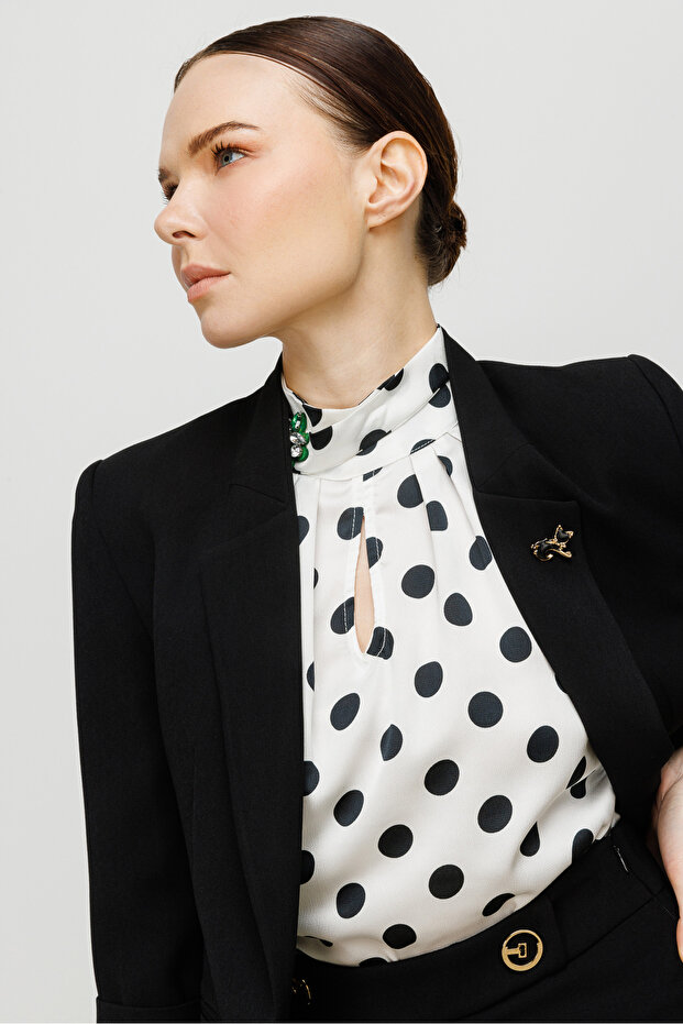 Blazer Jacket with Cat Accessories - 3