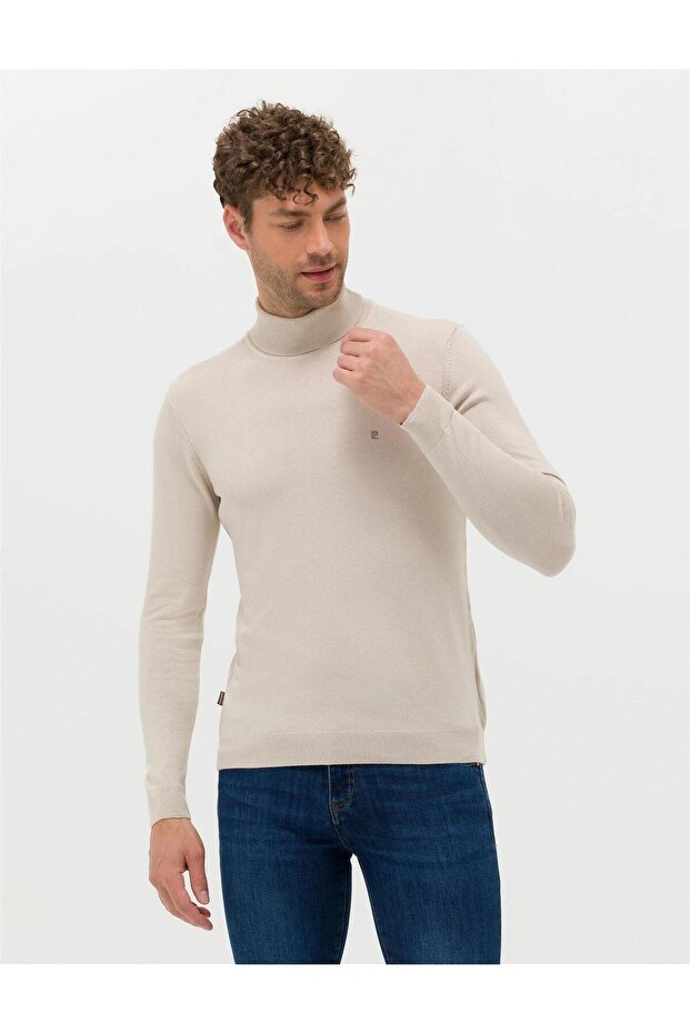 Slim Fit Balıkçı Yaka Basic Triko Kazak - 4