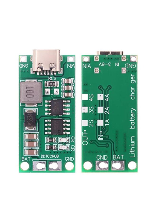 2S 2A BMS 16.8V Type C Lityum Pil Sarj Modülü 18650 Li-Ion Batarya Step-Up Boost - 2