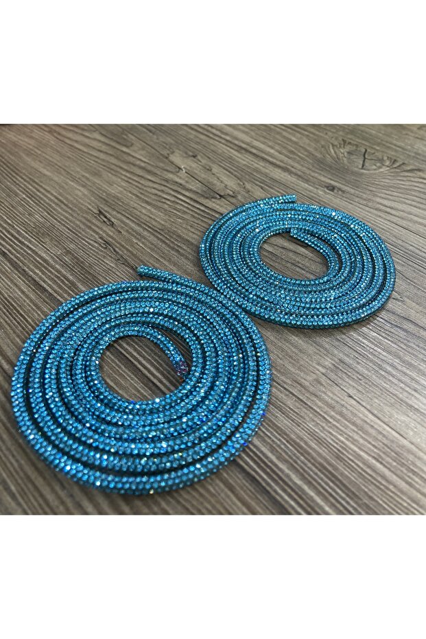 أربطة أحذية من حجر الكريستال - 1