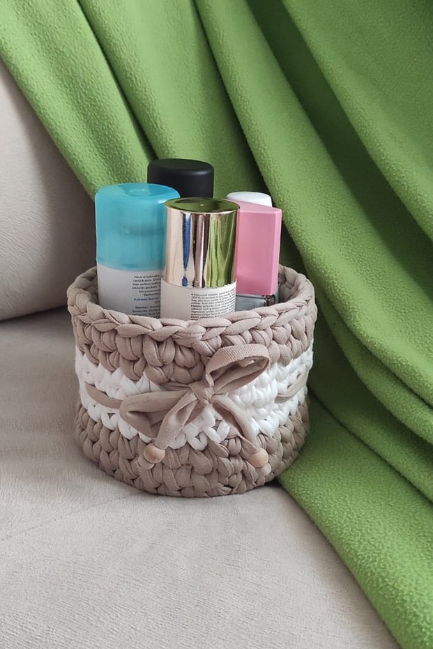 Decorative Bathroom and Multi-Purpose Handmade Basket Organizer