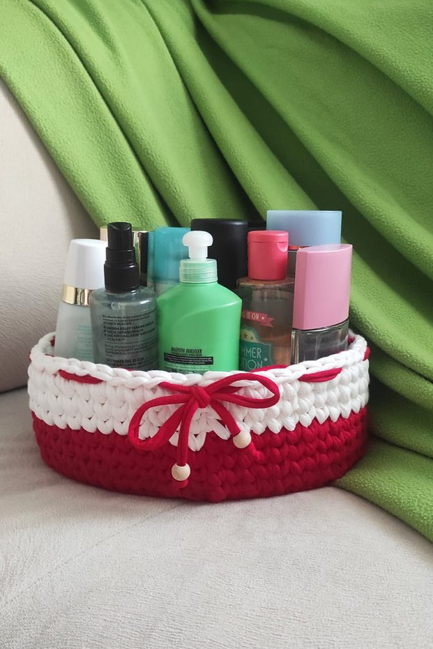 Decorative Combed Cotton Handmade Bath and Multi-Purpose Basket