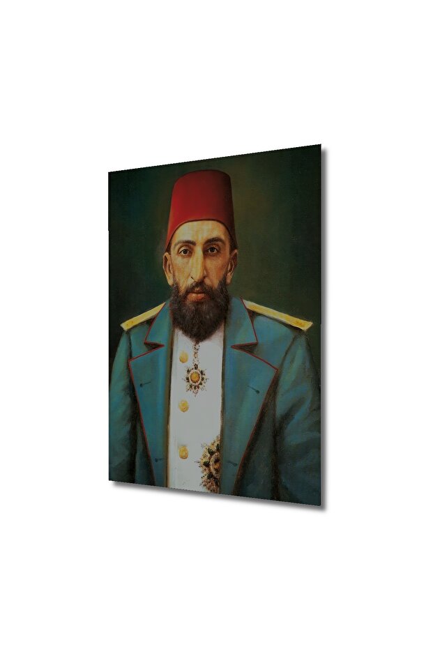 Dekoratif Dikey Sultan Abdulhamid Duvar Tablo Ahşap Dikdörtgen Tablo - 4