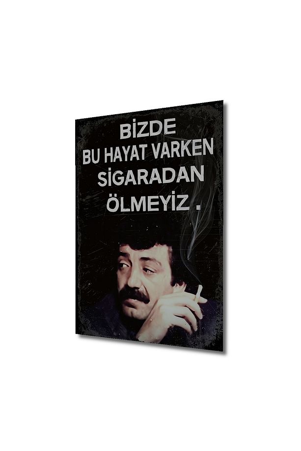 Dekoratif Tablo Müslüm Gürses Retro Ahşap Poster Çerçeve Görünümlü Dikey Duvar Dekorasyon Tablosu - 6