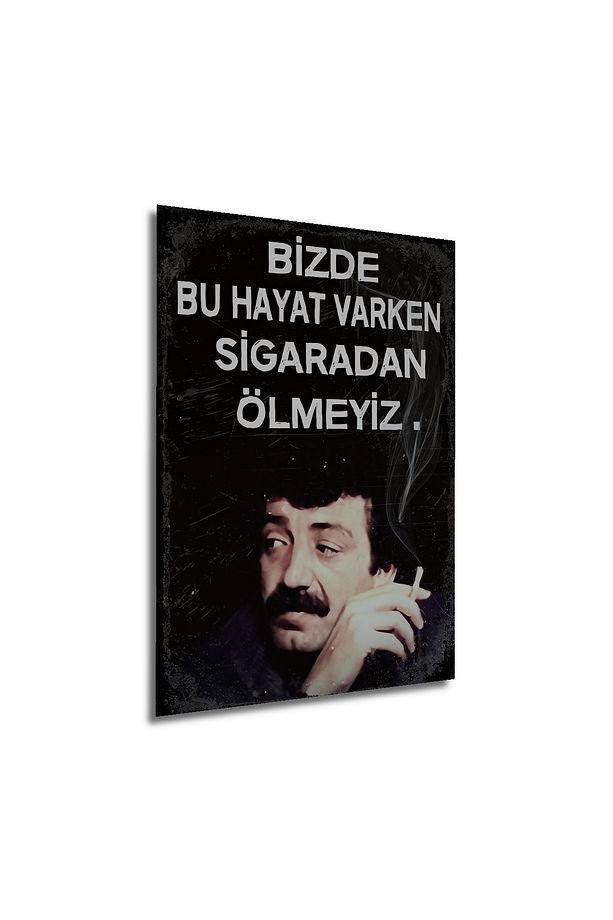 Dekoratif Tablo Müslüm Gürses Retro Ahşap Poster Çerçeve Görünümlü Dikey Duvar Dekorasyon Tablosu - 5