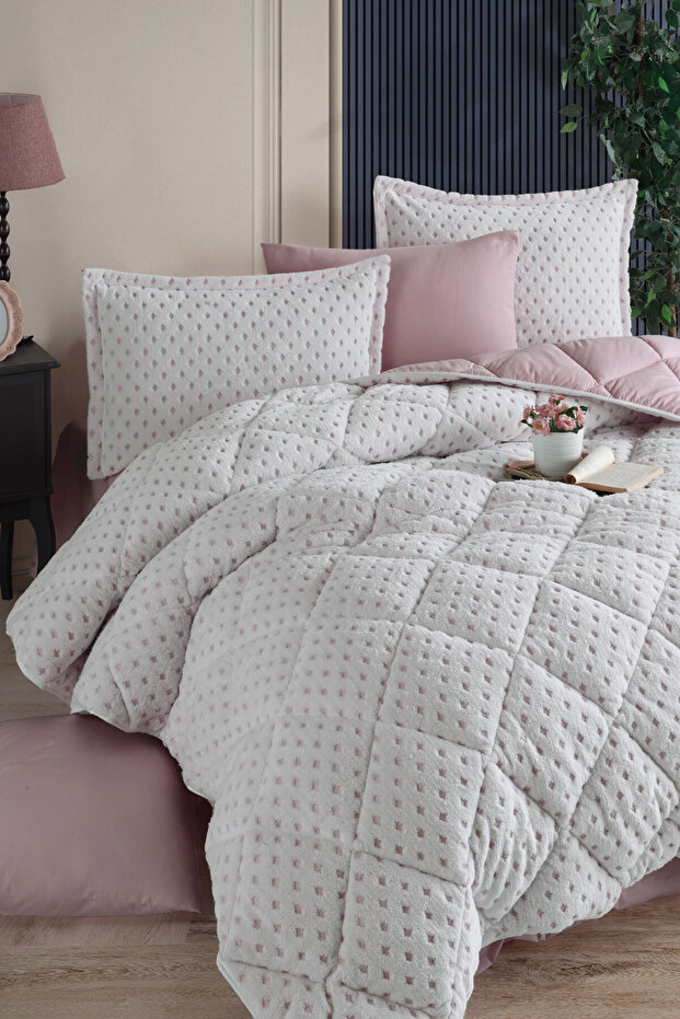 Wellsoft Jakarlı Çift Kişilik Uyku Seti Viola - 1