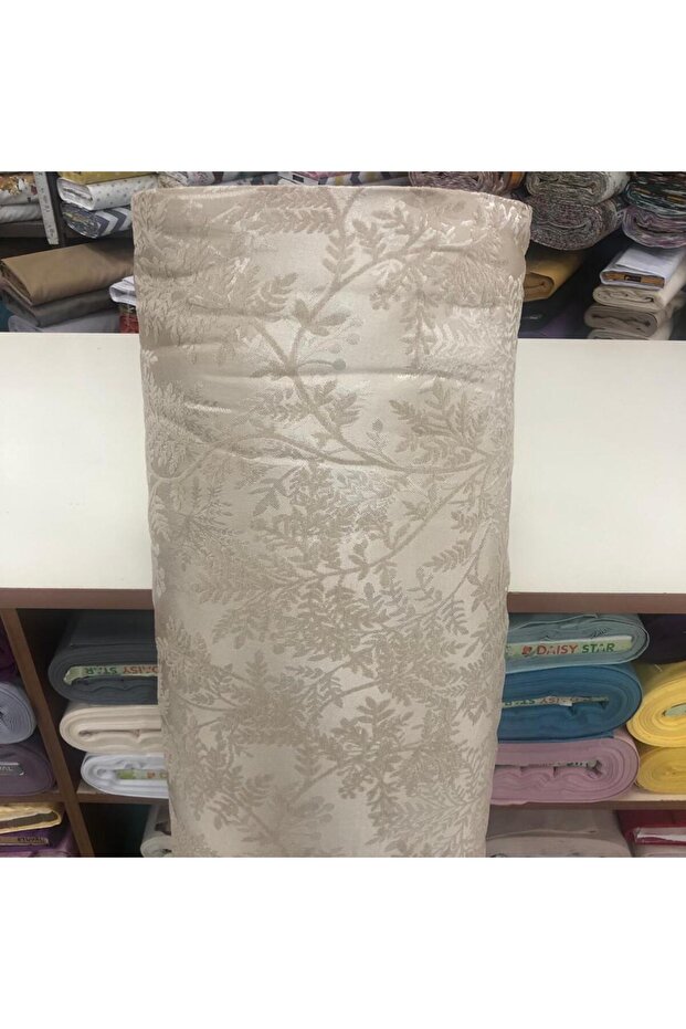 Beige Chenille Pique Fabric - Width-260 Cm - Length-260 Cm