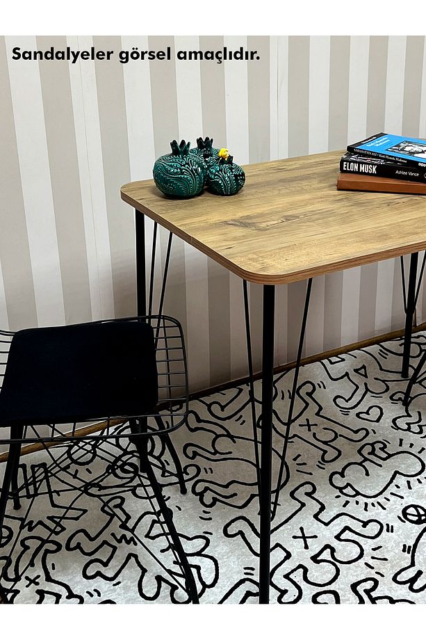 Siyah Metal Ayaklı 70x110 Eclipse Mutfak-Balkon-Çalışma Masası - 4