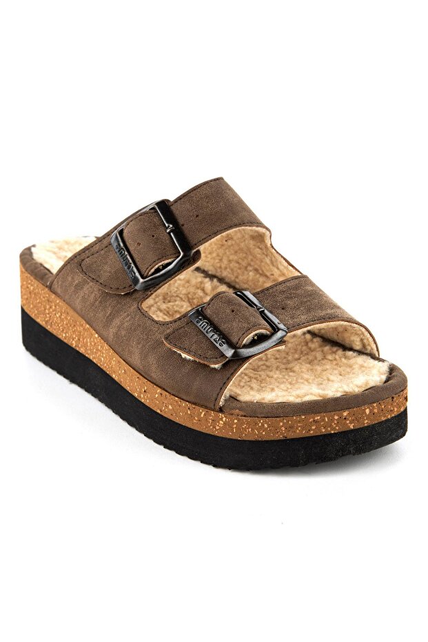 34904 Bellatrix Double Band Mink Women's Slippers
