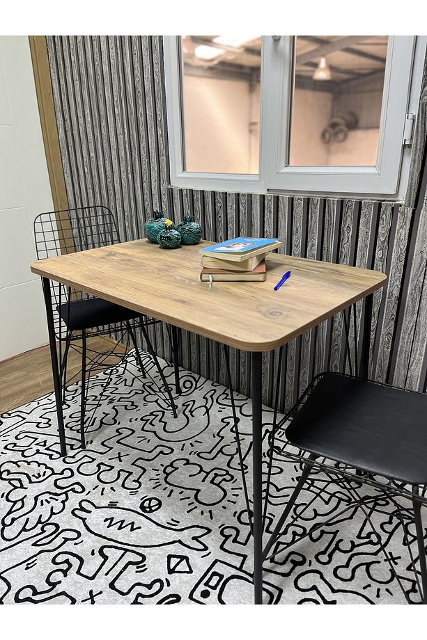 Siyah Metal Ayaklı 70x110 Eclipse Mutfak-Balkon-Çalışma Masası - 2