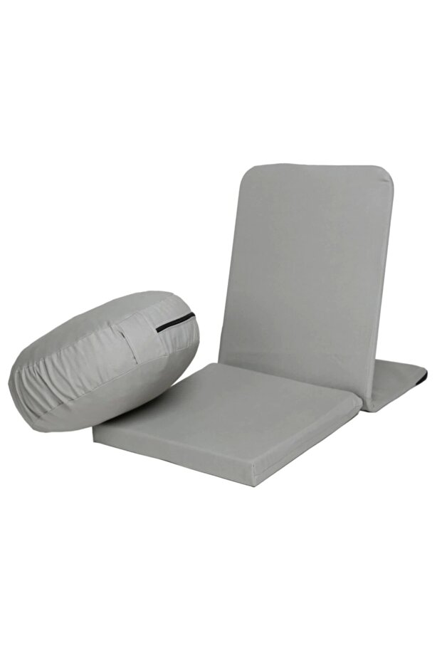 Meditation Chair Backjack Supported Floor Cushion + Meditation Cushion Set of Two