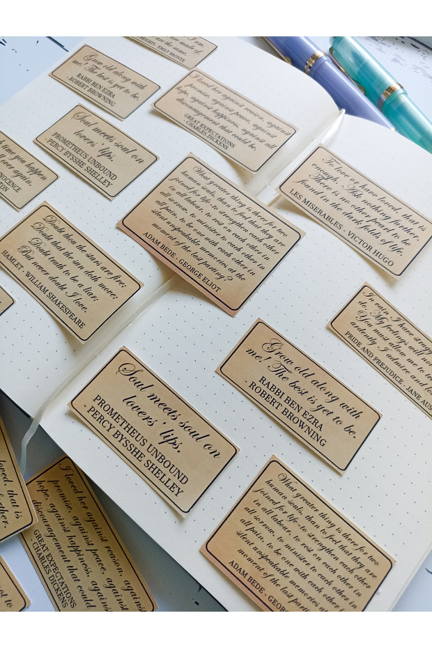 Romantic Books Sticker Seti (Bullet Journal Ve Ajandalar İçin İdealdir) - 3