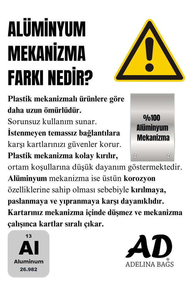 Automatikus mechanikus dobozos kártyatartó pénztárca alumínium mechanikus RFID-kompatibilis - 6