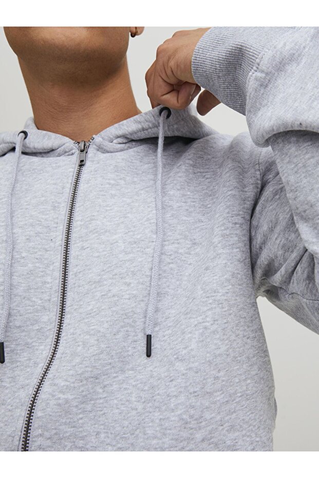 Reißverschluss Basic ile kapüşonlu üst - 6