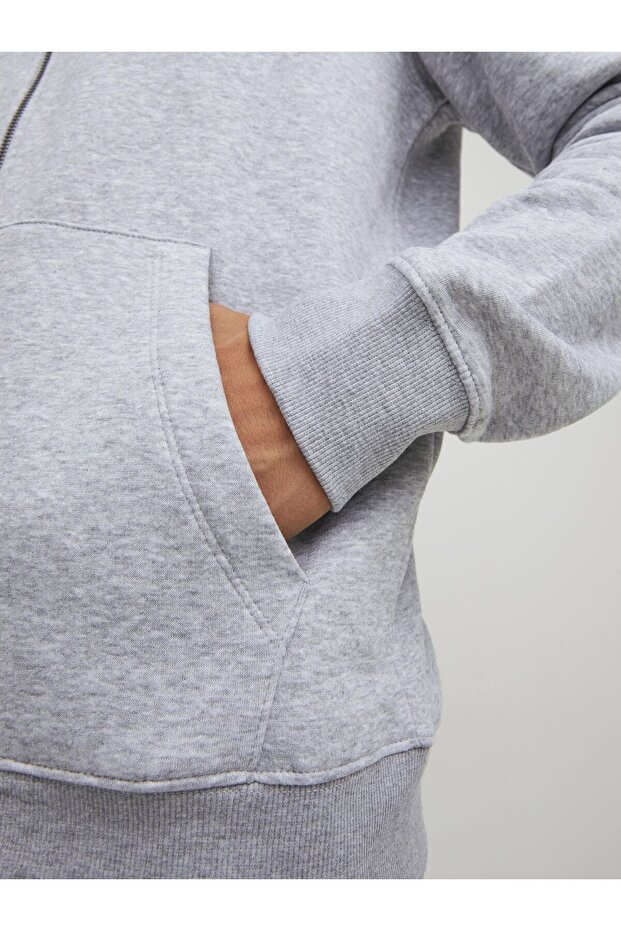 Reißverschluss Basic ile kapüşonlu üst - 7