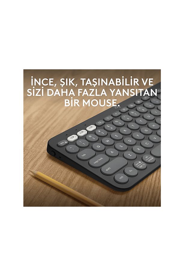 Pebble Keys 2 K380s Multi-Device Bluetooth Klavye Grafit Türkçe Tuş Dizimi - 2