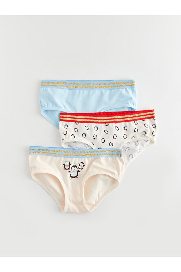 Set of 3 Printed Panties for Girls