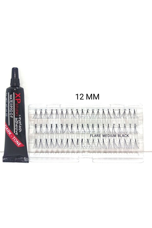 Takma kirpik Tekli Ve Yapıştırıcı 12 MM - 1