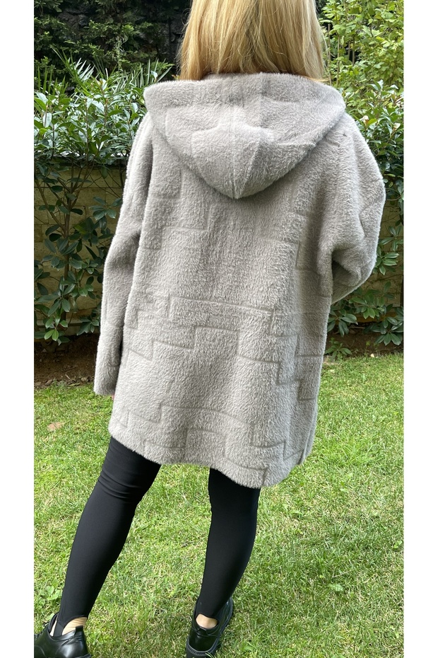 ANGORA KAPÜŞONLU KABAN - 2