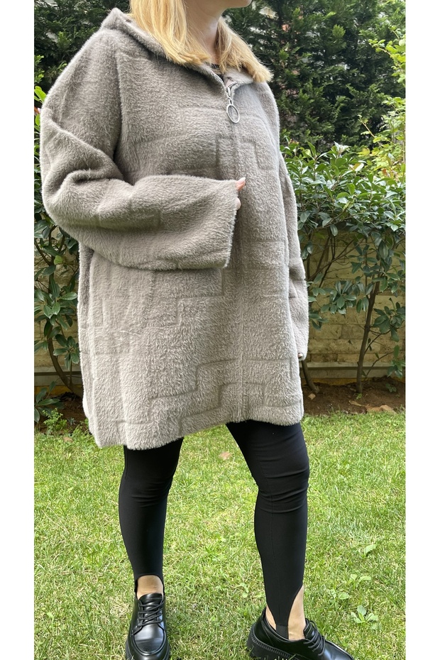 ANGORA KAPÜŞONLU KABAN - 1
