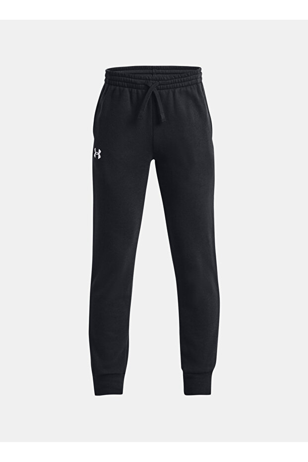Black boys' sweatpants 1379787-001 ua rival fleece joggers