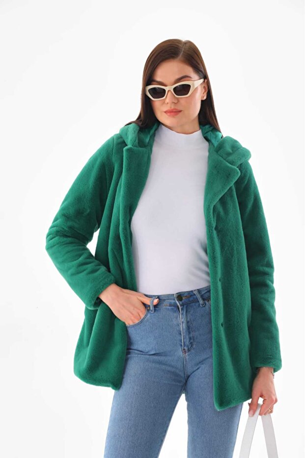 Rabbit Fur Hooded Jacket - 4