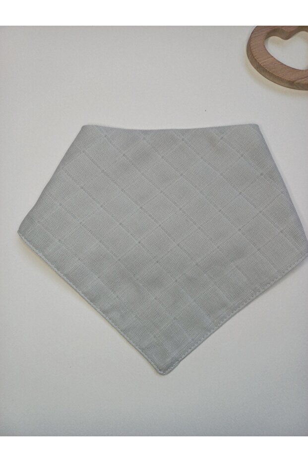 Muslin Baby Food Bib Collar with 2 Snaps, Two Layers