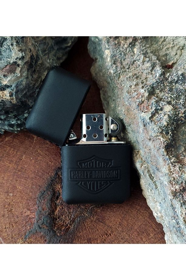 El Yapımı Hakiki Deri Zippo Çakmak - 2