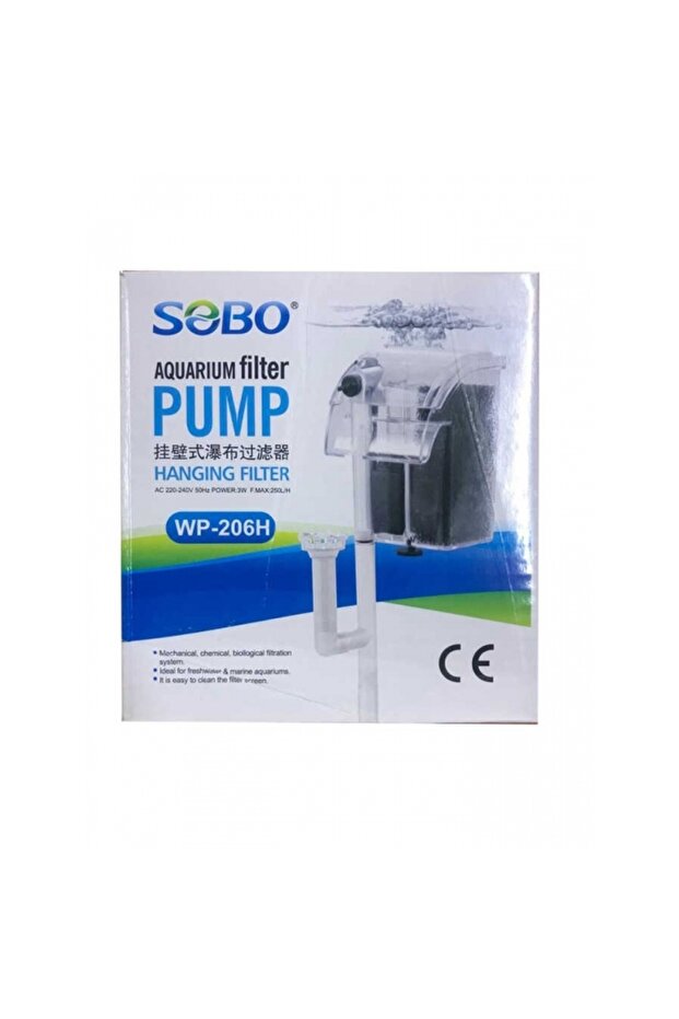 WP-206H-Sobo فلتر شلال حوض السمك 3 وات 250 لتر