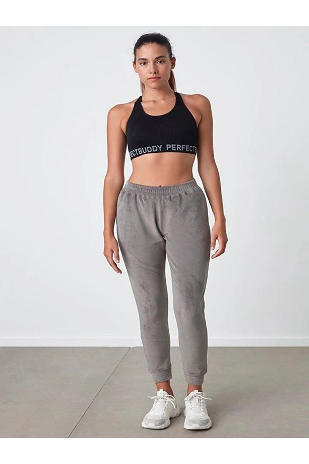 Soft Velvet Jogger Pantolon - 2