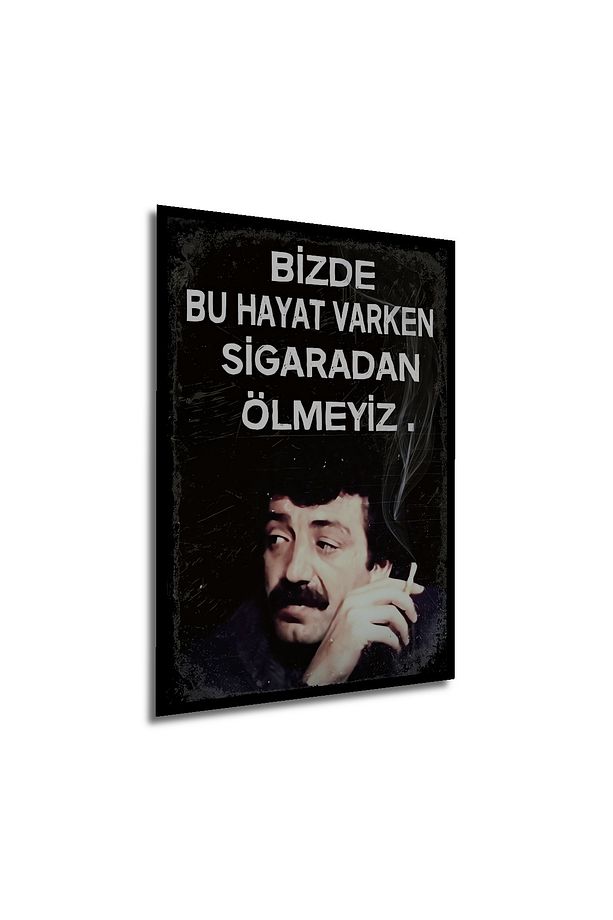 Dekoratif Tablo Müslüm Gürses Retro Ahşap Poster Çerçeve Görünümlü Dikey Duvar Dekorasyon Tablosu - 4