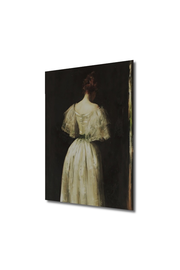Ahşap Vintage Portre Kadın Galeri Duvarı,Sanatsal Baskı,Tablo Çerçeve Görünümlü Dikey Duvar Tablo - 6