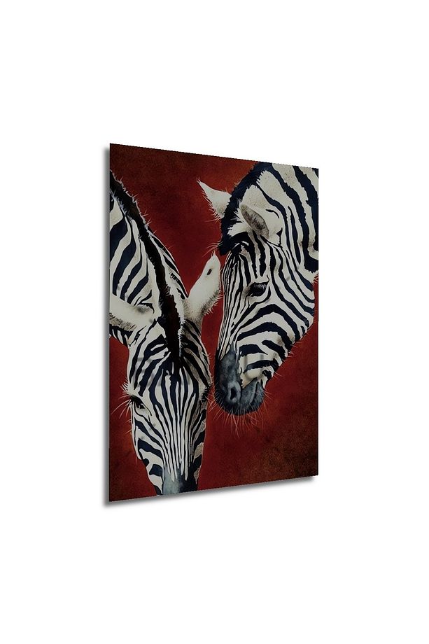 Dekoratif Modern Soyut Zebra Ahşap Tablo Çerçeve Görünümlü Dikey Duvar Dekorasyon Tablosu - 5