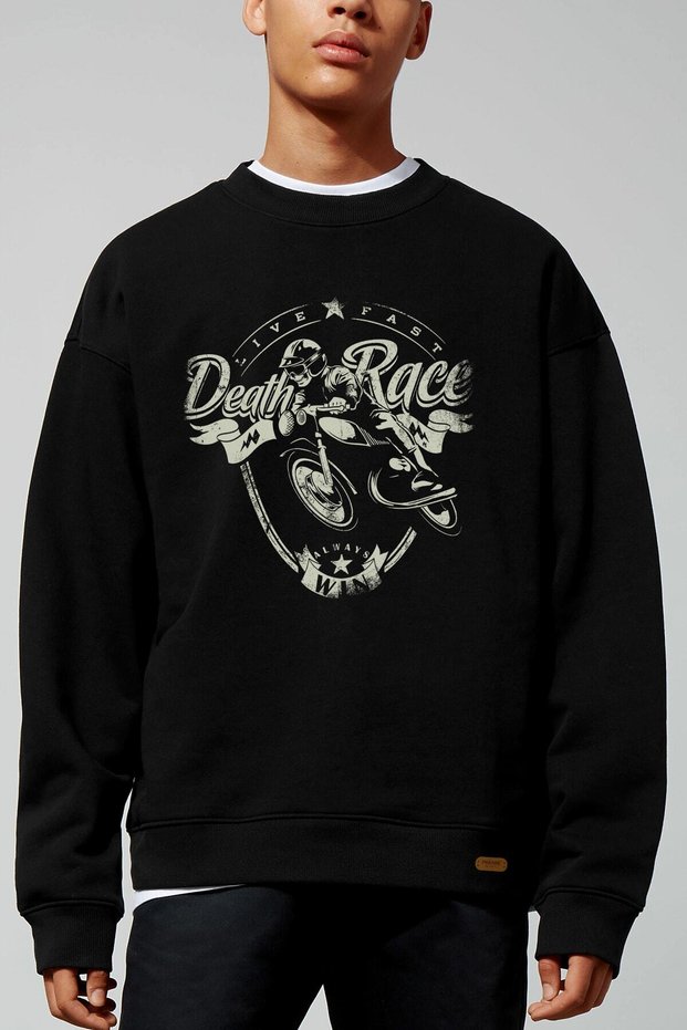 Death Race Adrift60 - Oversize Black Sweatshirt