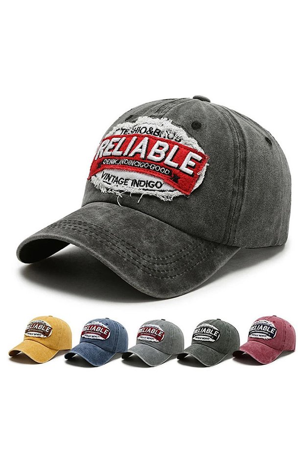Washable Vintage Look Yellow Color Retro Cotton Reliable Baseball Cap Hat