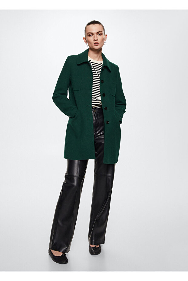 Kadın Yeşil Palto - 1