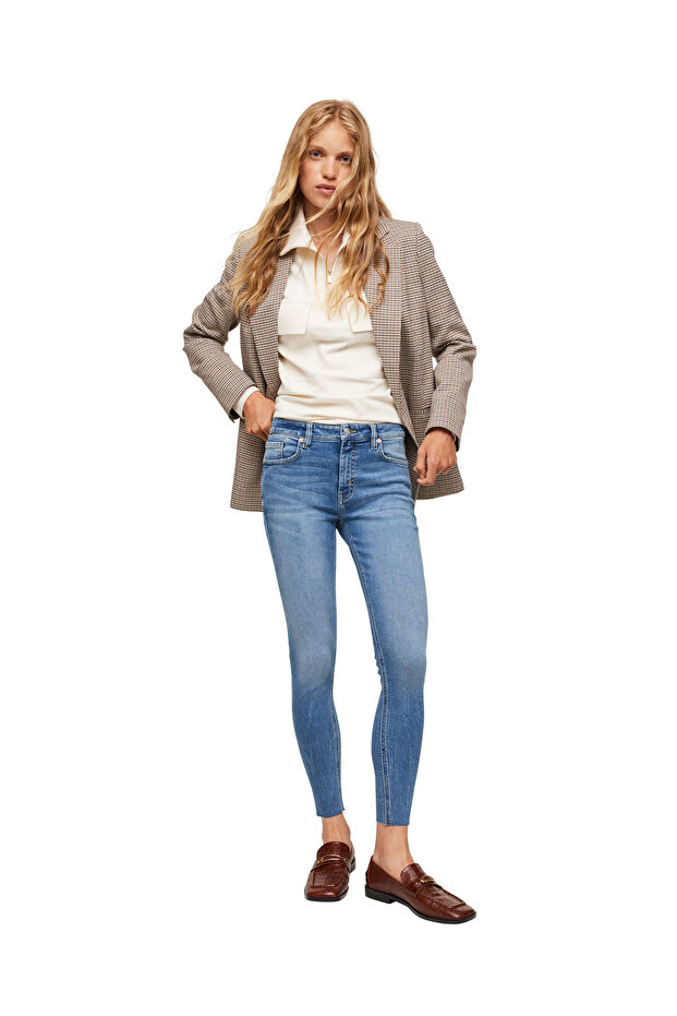 Mattblaue Damenhose - 14