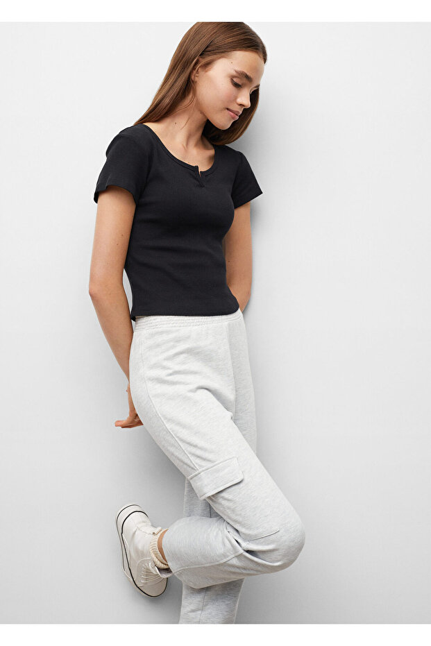 Hellgraue Mädchenhose - 2