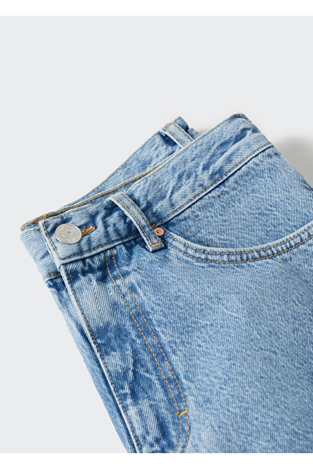 Kadın Donuk Mavi Şort & Bermuda - 12