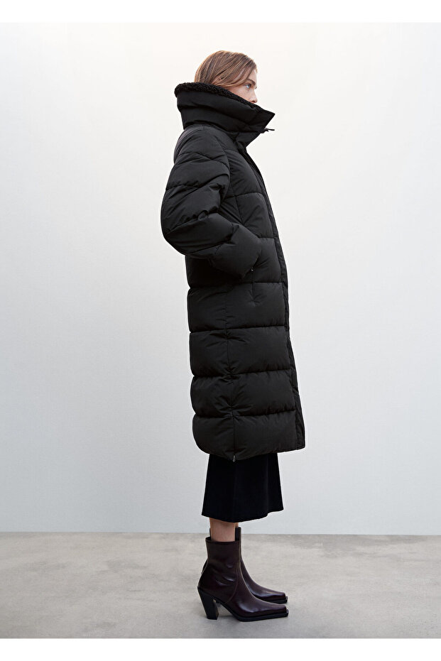 Kadın Siyah Mont - 7