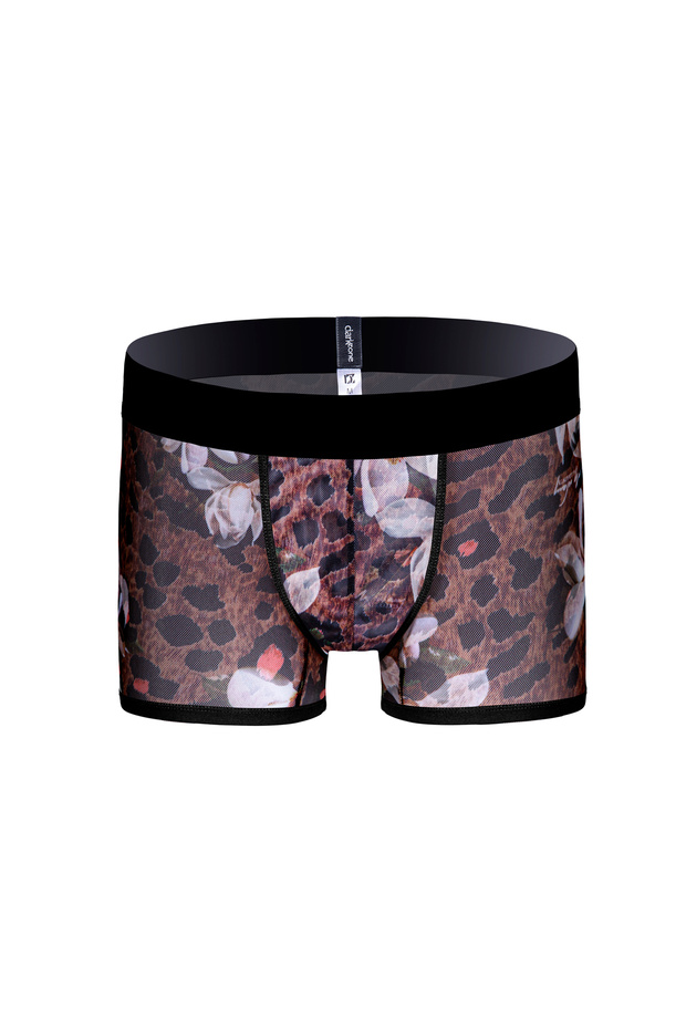 Men's Patterned Transparent Short Boxers - 1