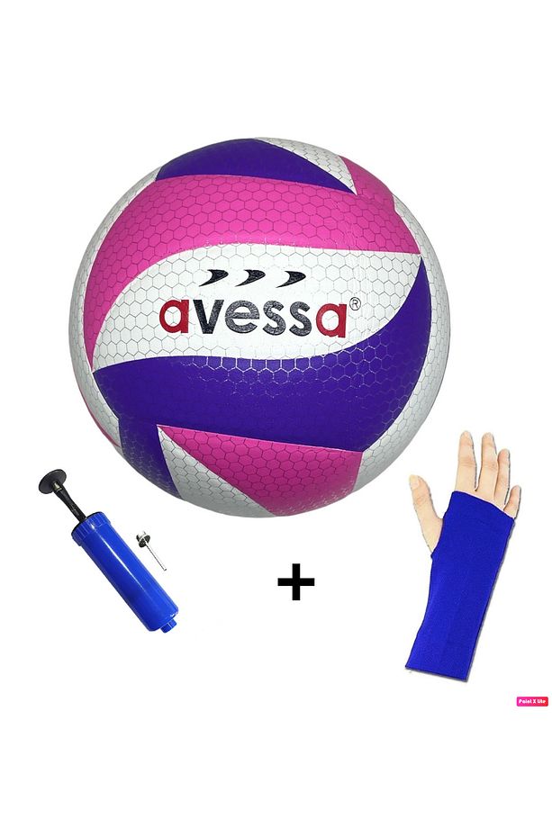 VL-900 Yumuşak Soft Doku Voleybol Topu Kaymaz Yüzey Yapıştırma 280 gr Maç Topu + Pompa + Kolluk - 1