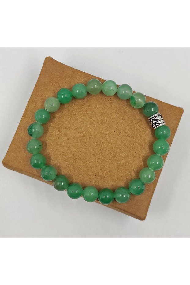 Veined Aventurine Stone Natural Stone Zodiac Energy Green Adult Bracelet