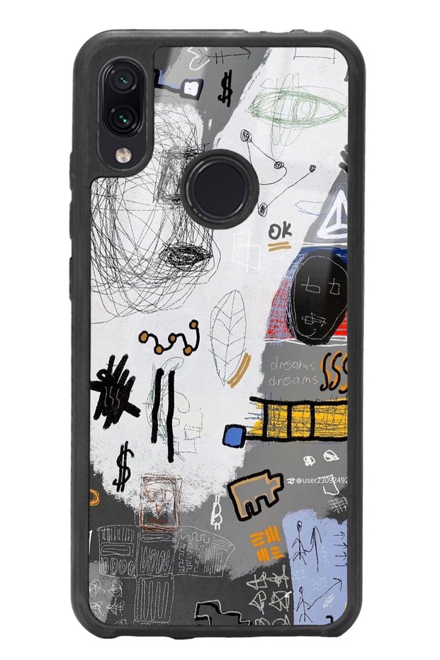 Xiaomi Redmi Note 7 Glossy Phone Case with Mathematics Board Design