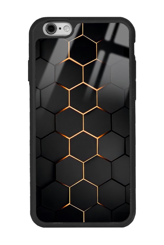 iPhone 6S Yellow Carbon Design Glossy Phone Case