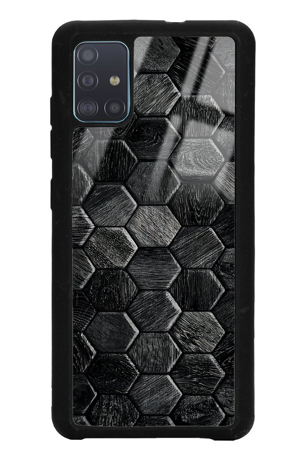 Samsung A51 Glossy Phone Case with Stones Design