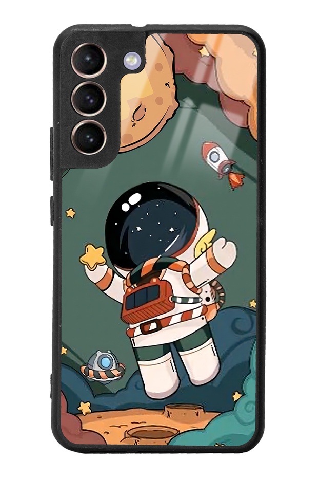 Samsung S22 Plus Glossy Phone Case with Anime Astronaut Design