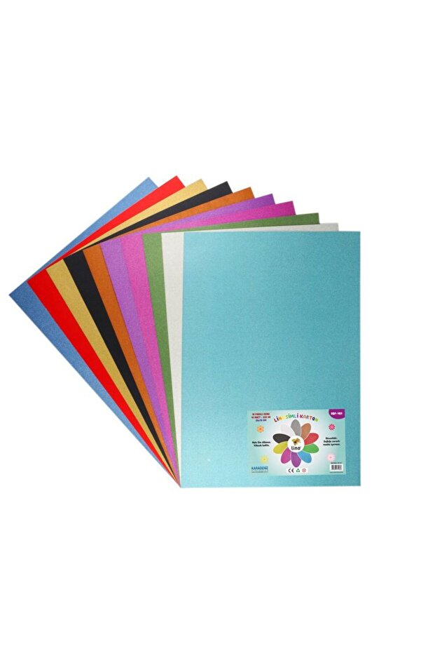 Glitter Cardboard 50x70 Cm 10 Colors 250 Gr